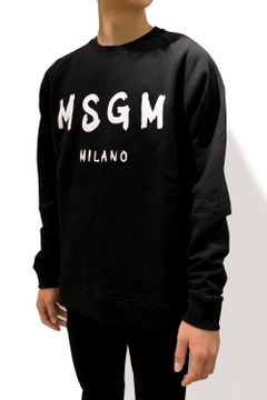 CREW NECK SWEATSHIRT With BRUSHSTROKE LOGO