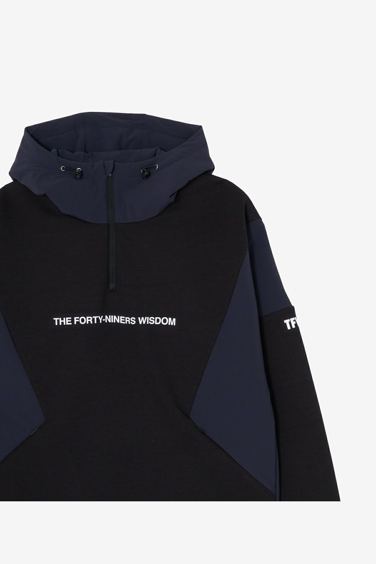 TFW49 - CARDBOARD MATERIAL HALF ZIP HOODIE / カードボード