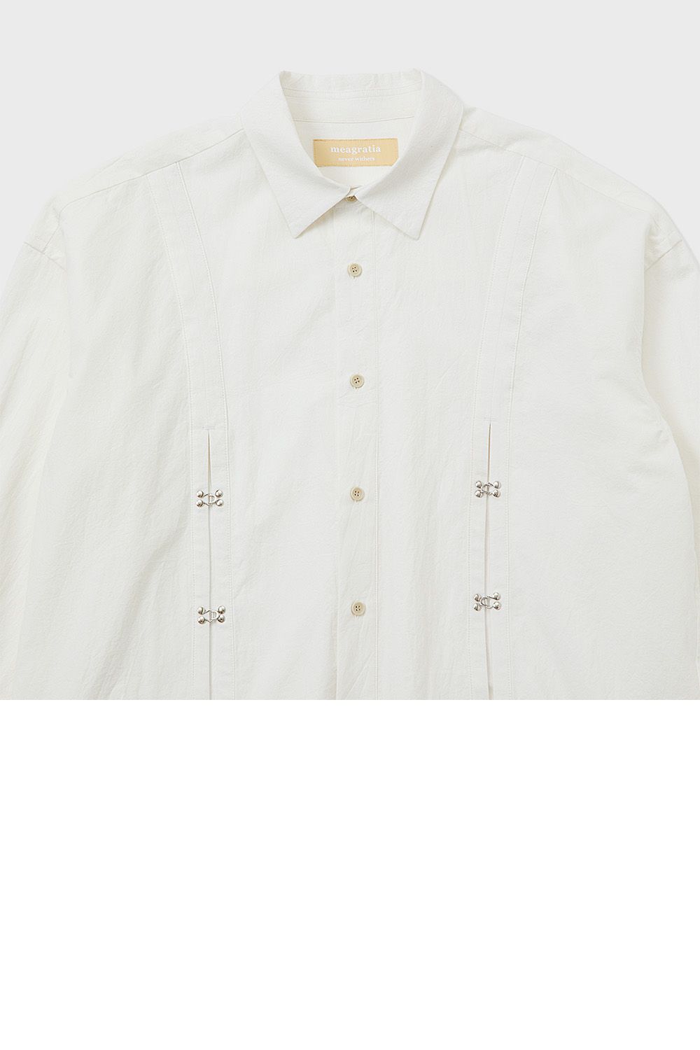 Tonbi hooks detail shirt / トンビフック ディテール シャツ