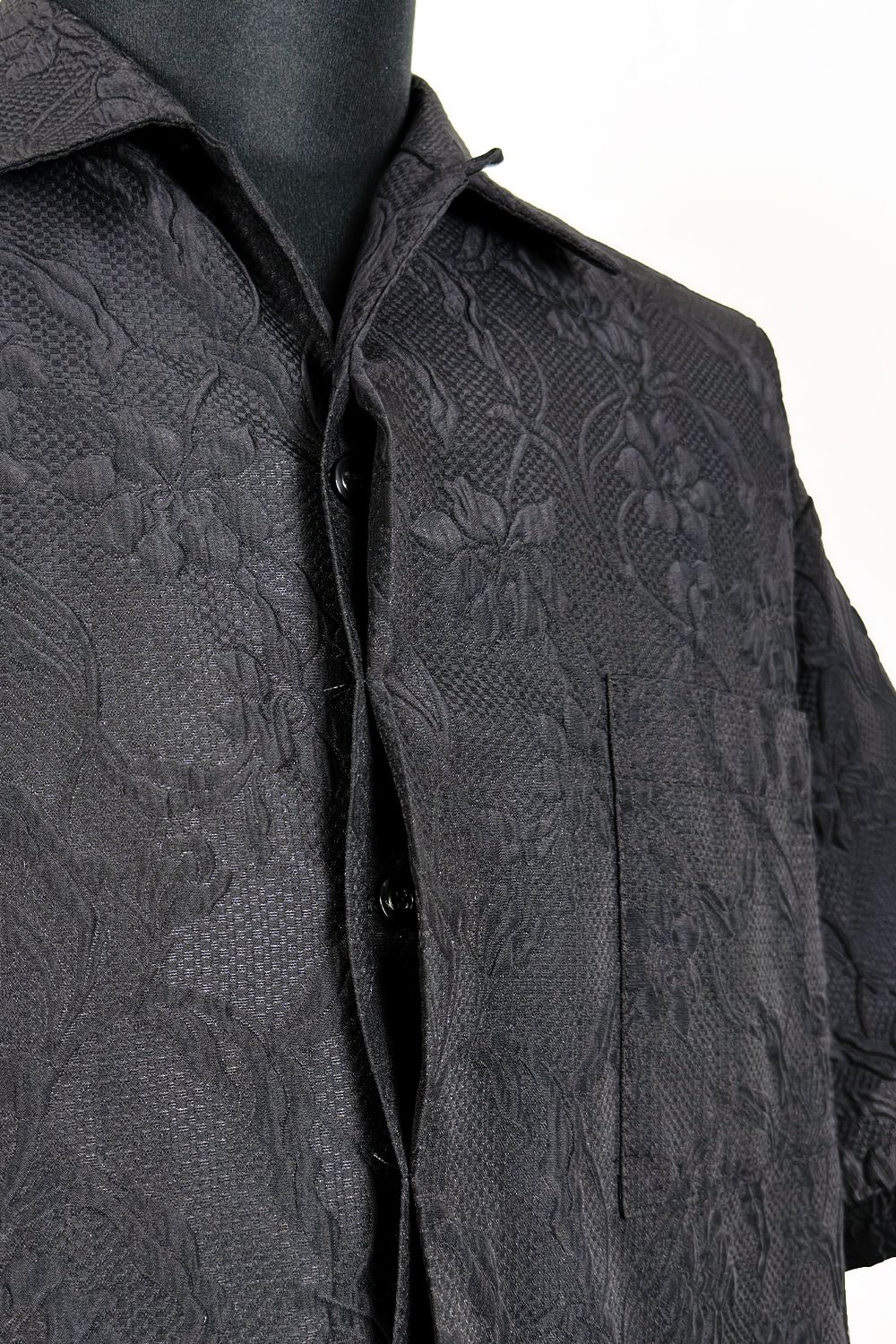 Embossing S/S open collar SH / エンボス ショートスリーブ オープンカラー シャツ