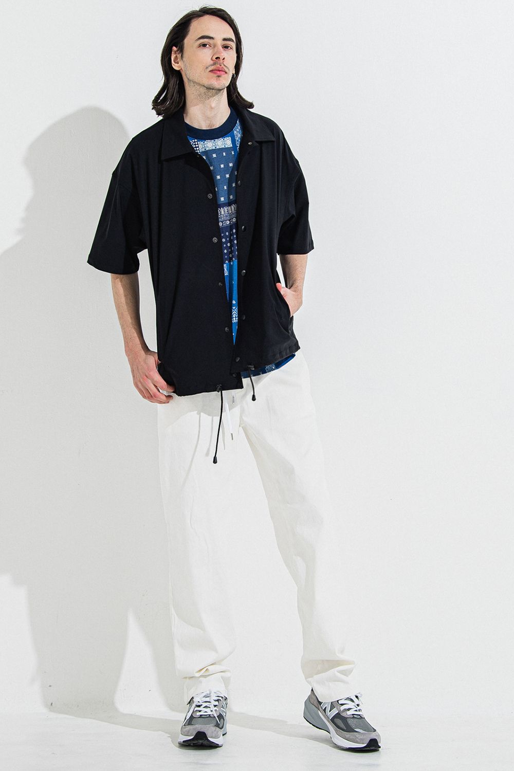 DENIM JERSEY WIDE PT / デニム ジャージ ワイド パンツ