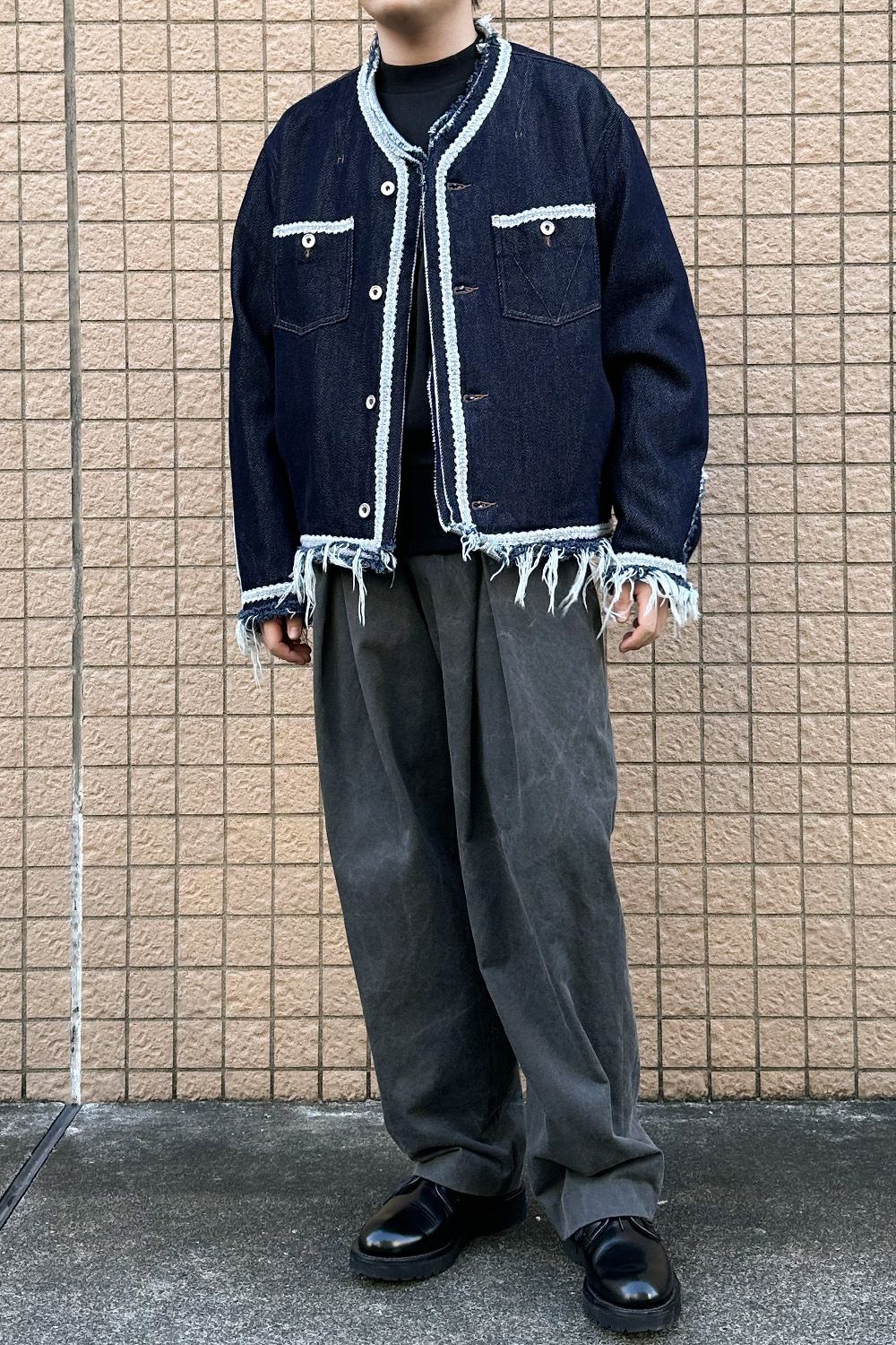 meagratia Lace tape denim BL Style①
