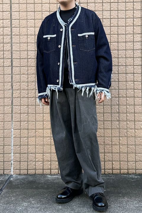 meagratia Lace tape denim BL Style①