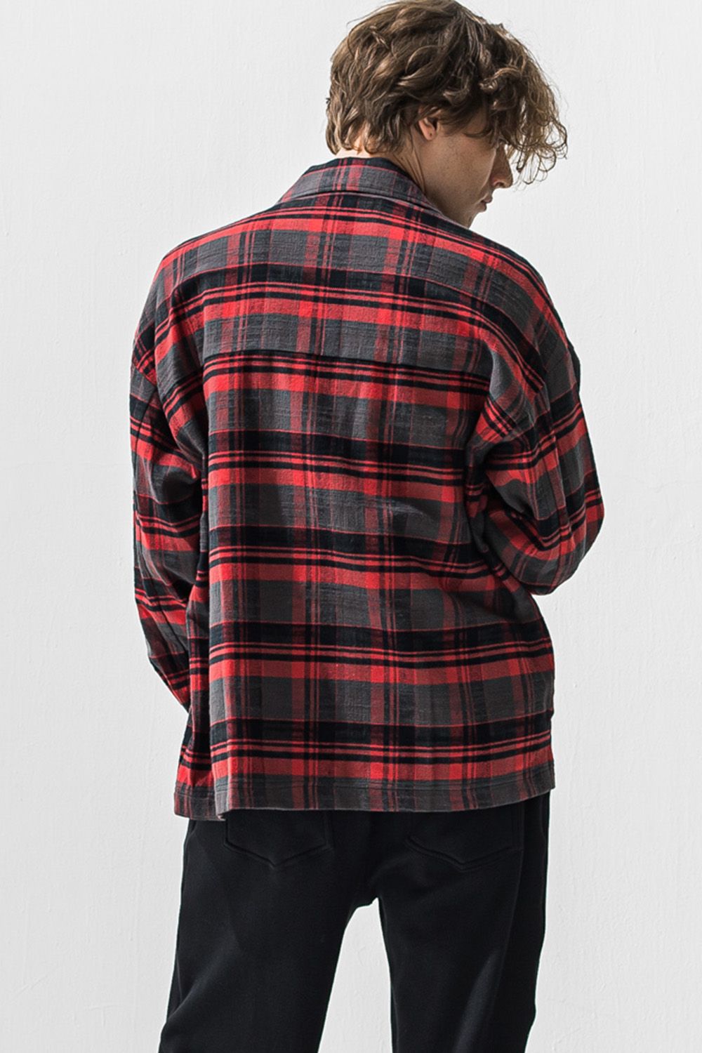 old slab check  JK  / オールドスラブ チェック シャツ ジャケット