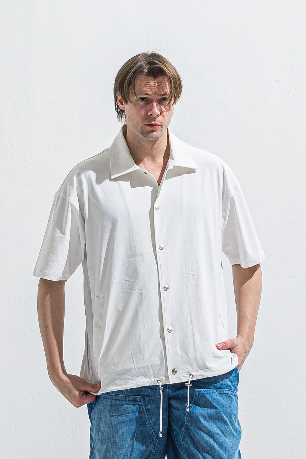 NYLON HALF COACH JACKET / ナイロン ハーフスリーブ コーチジャケット