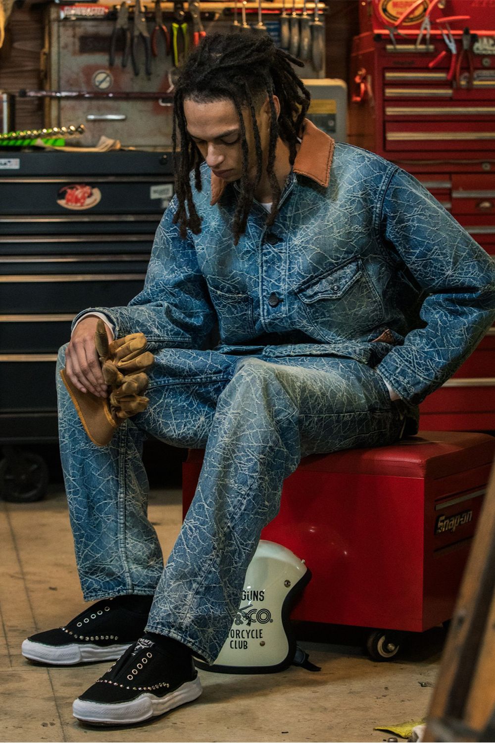 SPIDER JAQ DENIM JKT / スパイダー ジャガード デニム ジャケット