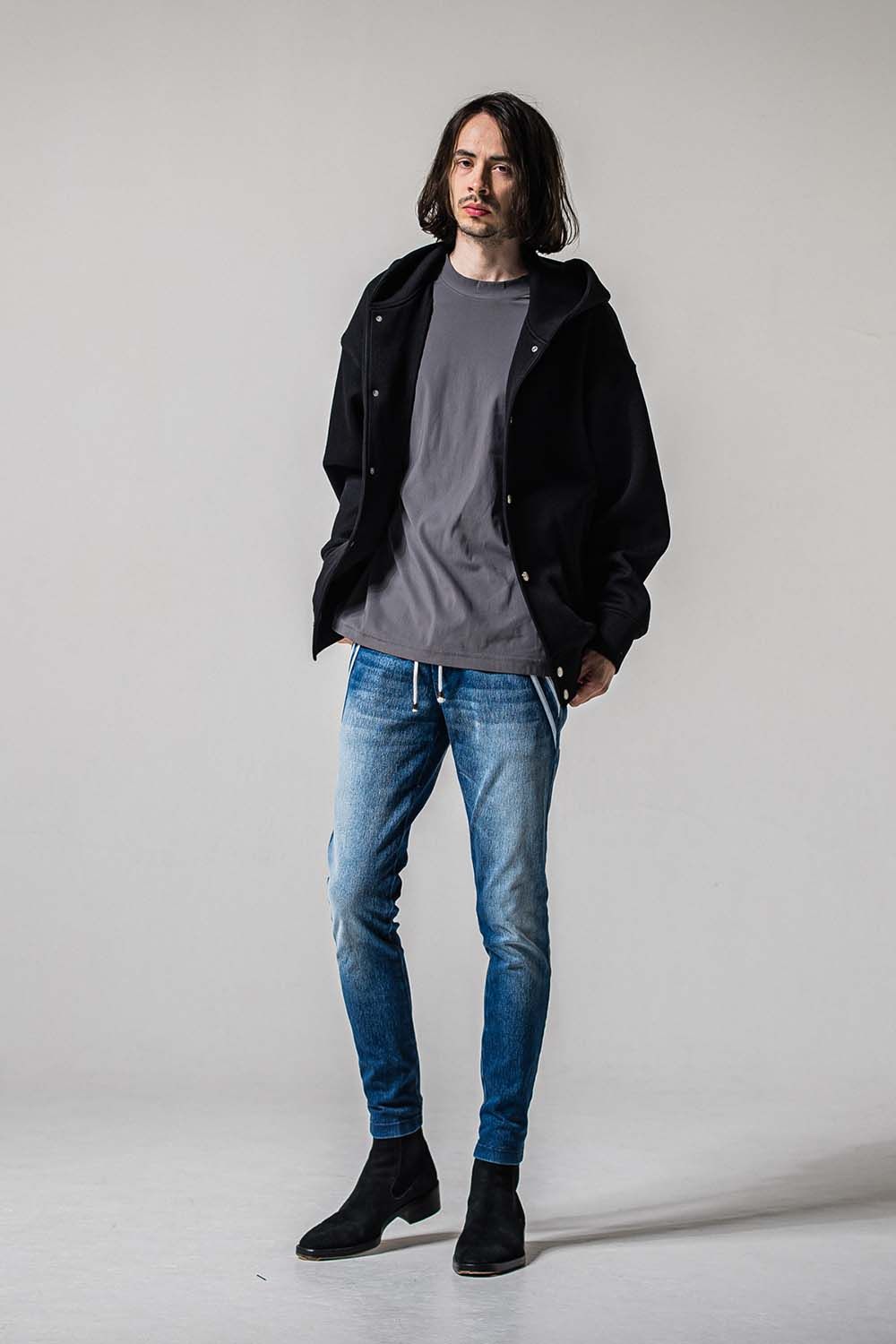 EX DENIM JERSEY EDGE PT / デニム ジャージ エッジ ラインパンツ