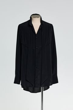Pin Tuck Ribbon Shirt