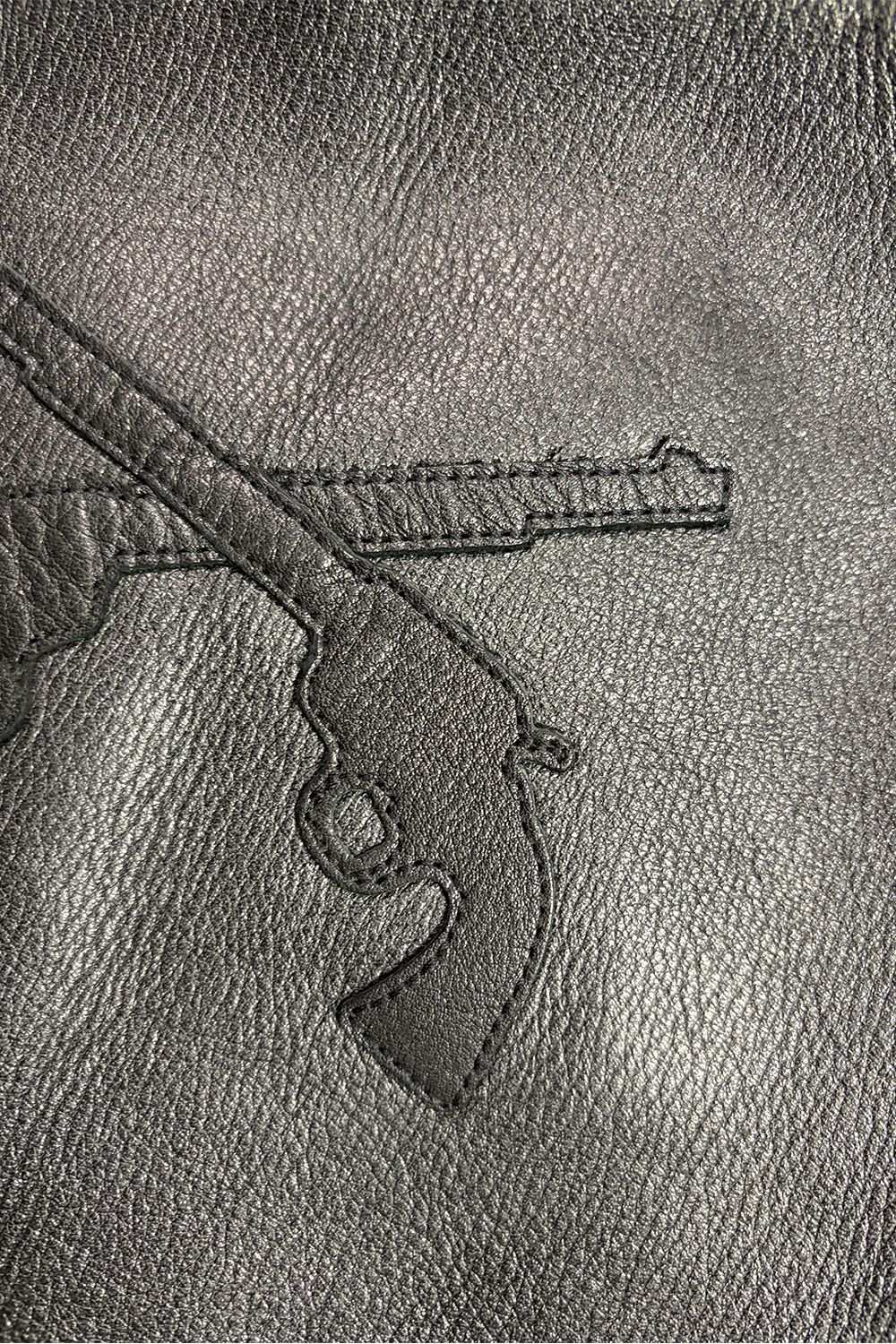 COW LEATHER RIB JKT / カウレザー リブ ジャケット スタジャン