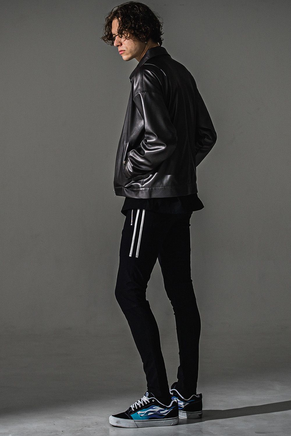 LEATHER SP JACKET / エコレザー スポーツマン ジャケット