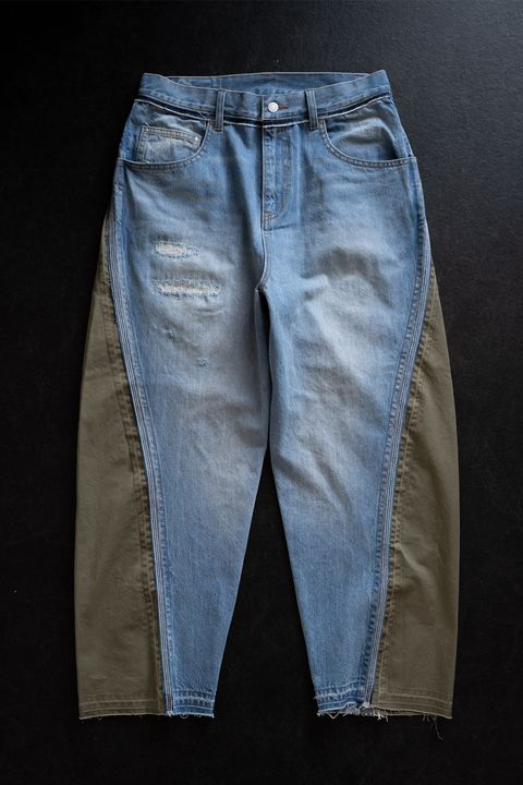 WRAP SEAM LOOSE FIT / ラップ シーム ルーズ フィット リメイク デニム バレルパンツ