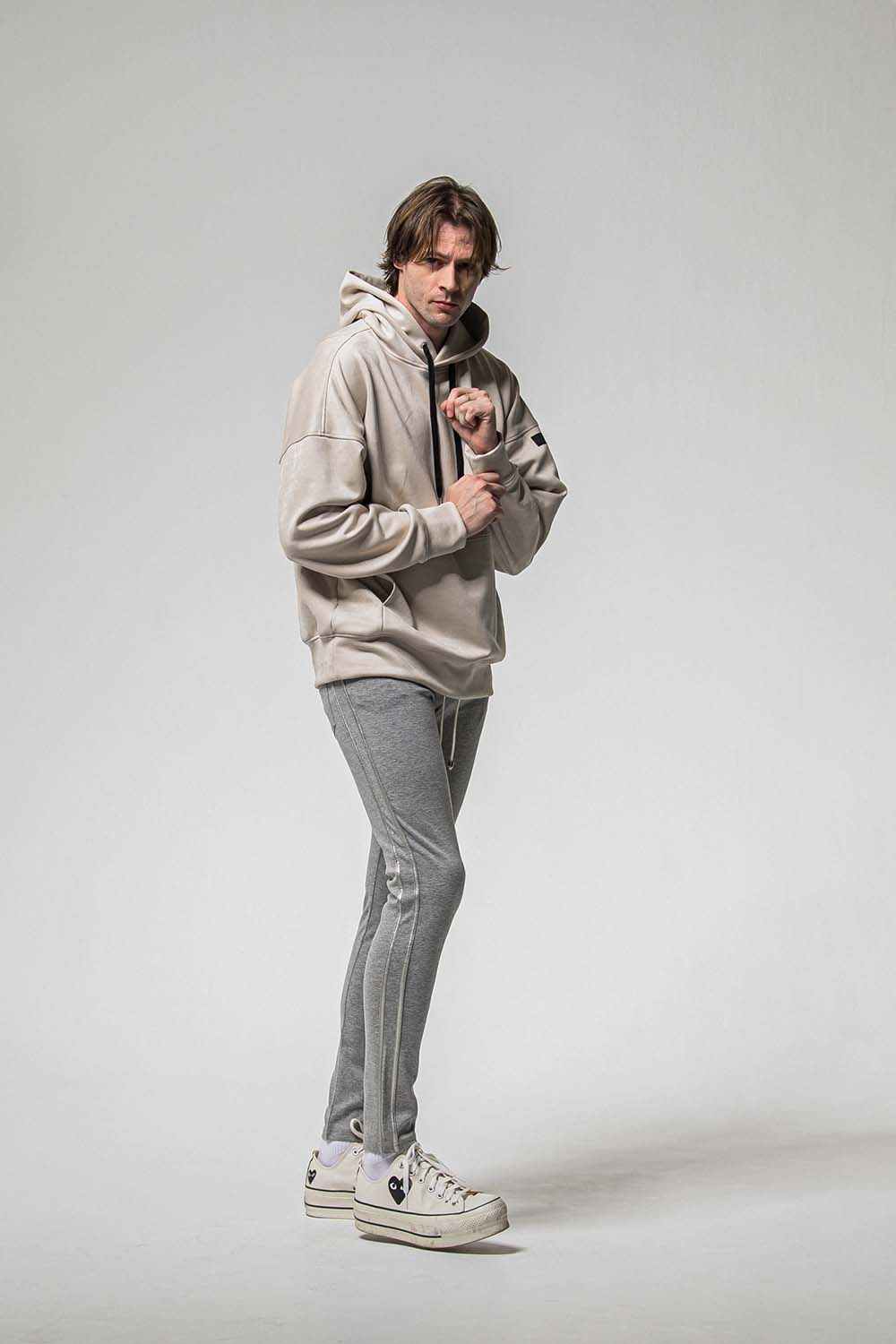 SUEDE LOOSE HOODIE / スウェード ルーズ フーディ