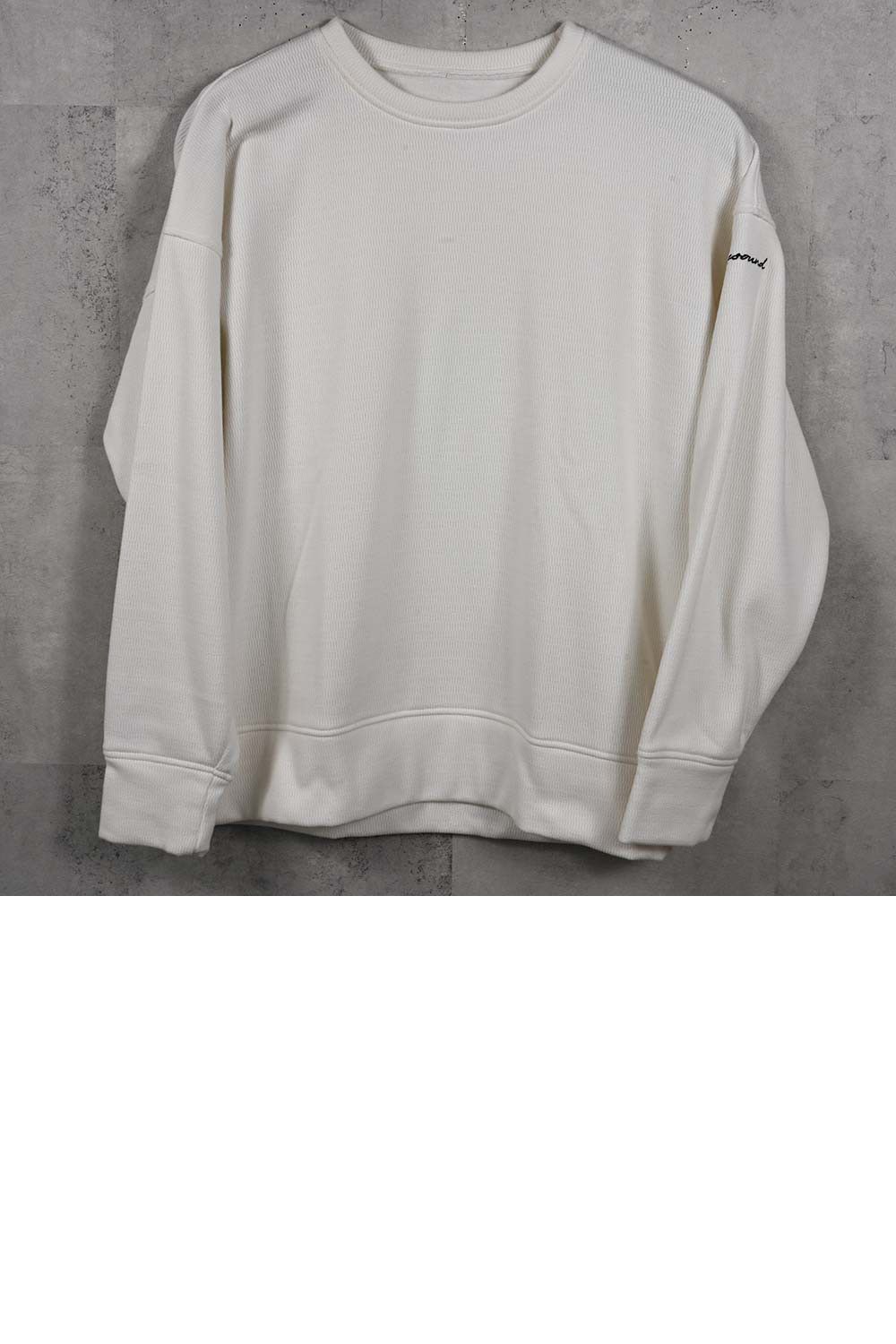 velours fleece thermal loose trainer / 裏起毛 ベロア フリース サーマル ルーズトレーナー