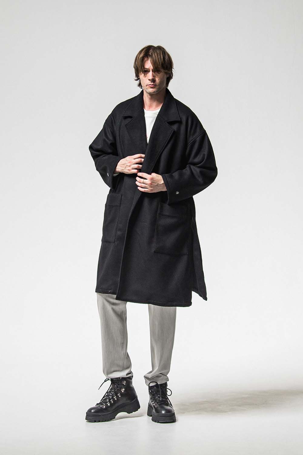 GOWN OVER COAT / オーバーサイズ ガウン コート