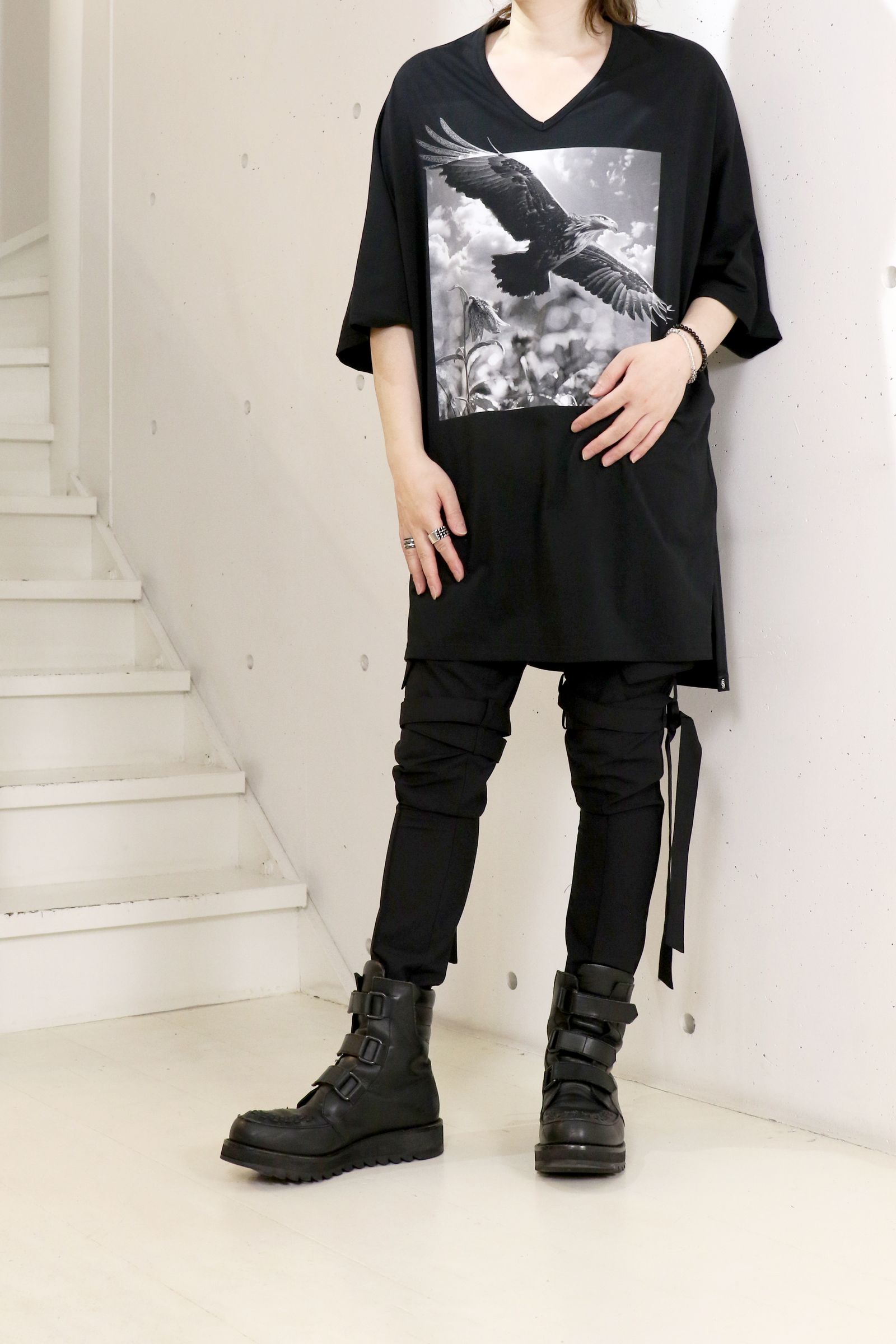 V Neck Dolman T-Shirt / Vネック ドルマンスリーブ Tシャツ