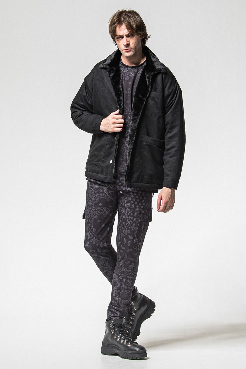 SUEDE FUR COVER ALL / スウェード ファー カバーオール