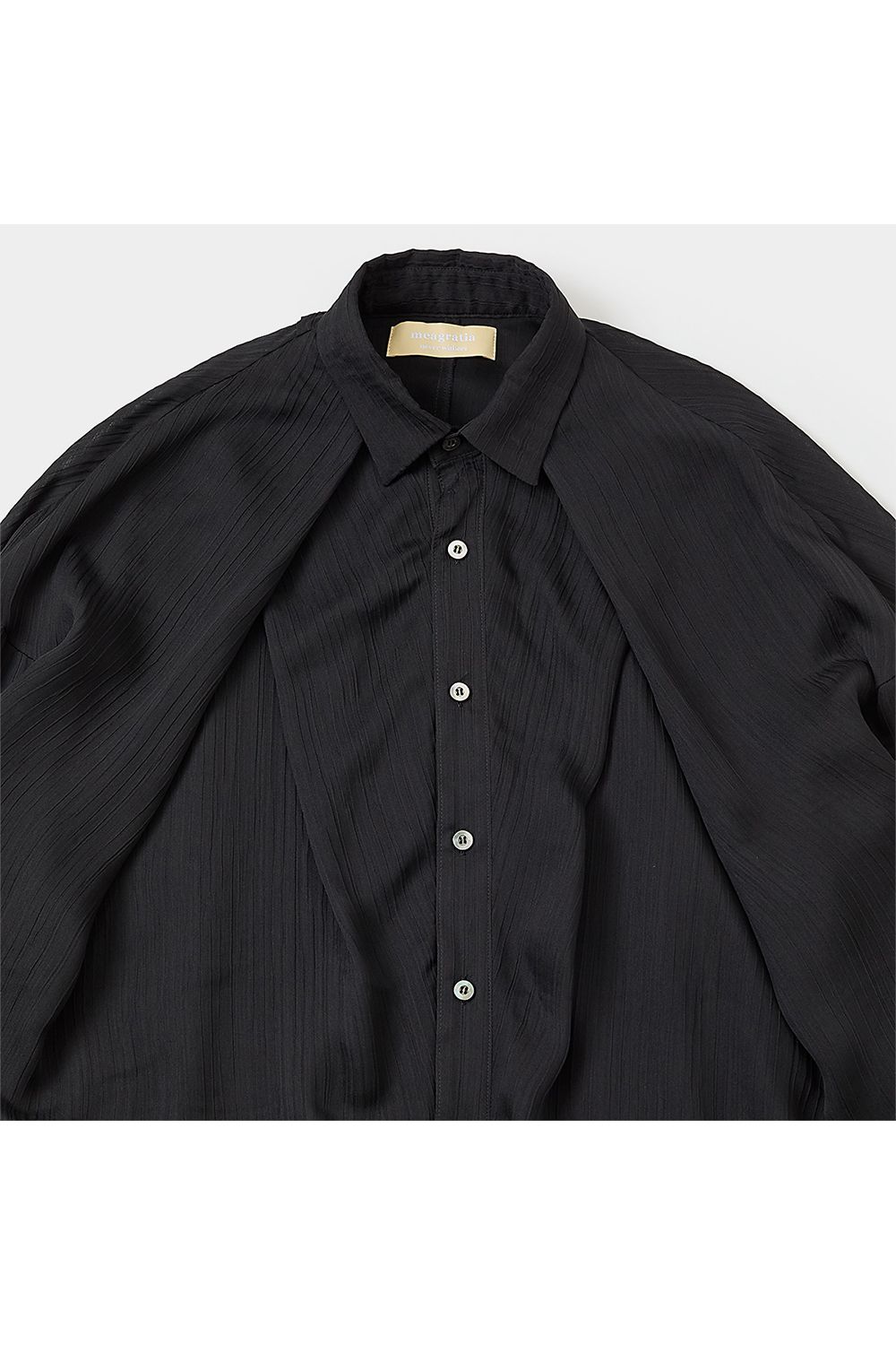 Cross tuck sheer shirt / クロス タック シアー シャツ