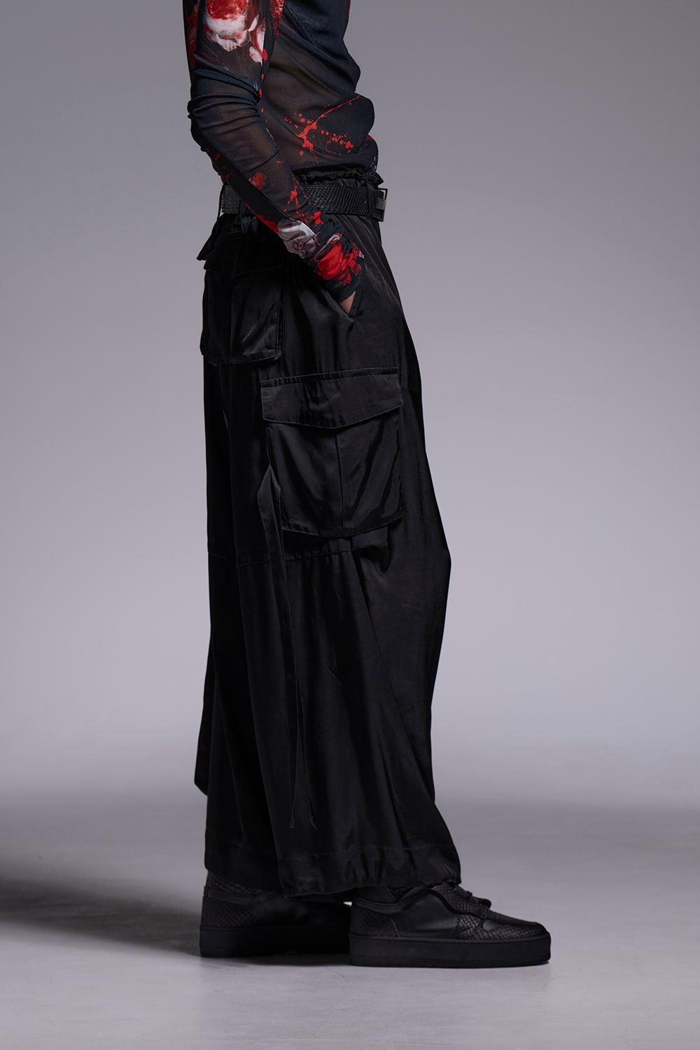 Satin Cargo Pants / サテン カーゴパンツ