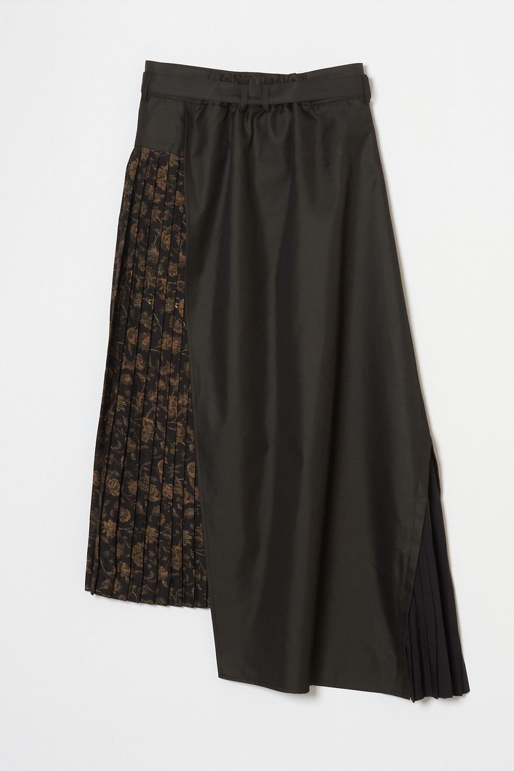 Pleats belted skirt / プリーツ ベルテッド スカート