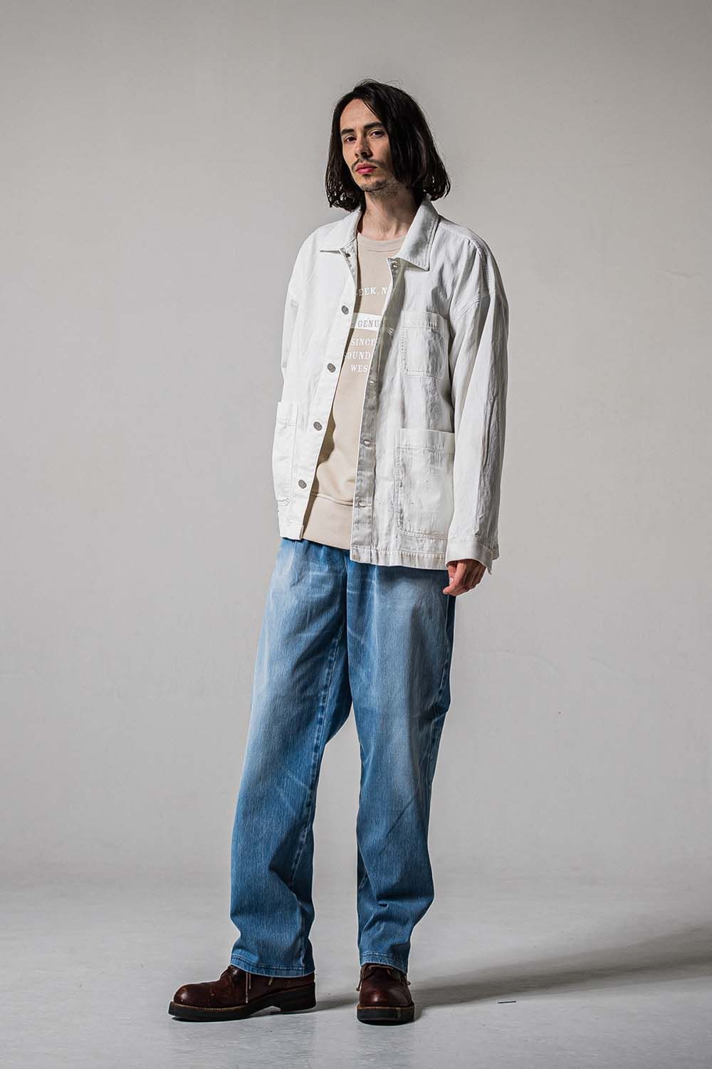 DENIM JERSEY WIDE PT / デニムジャージワイドパンツ