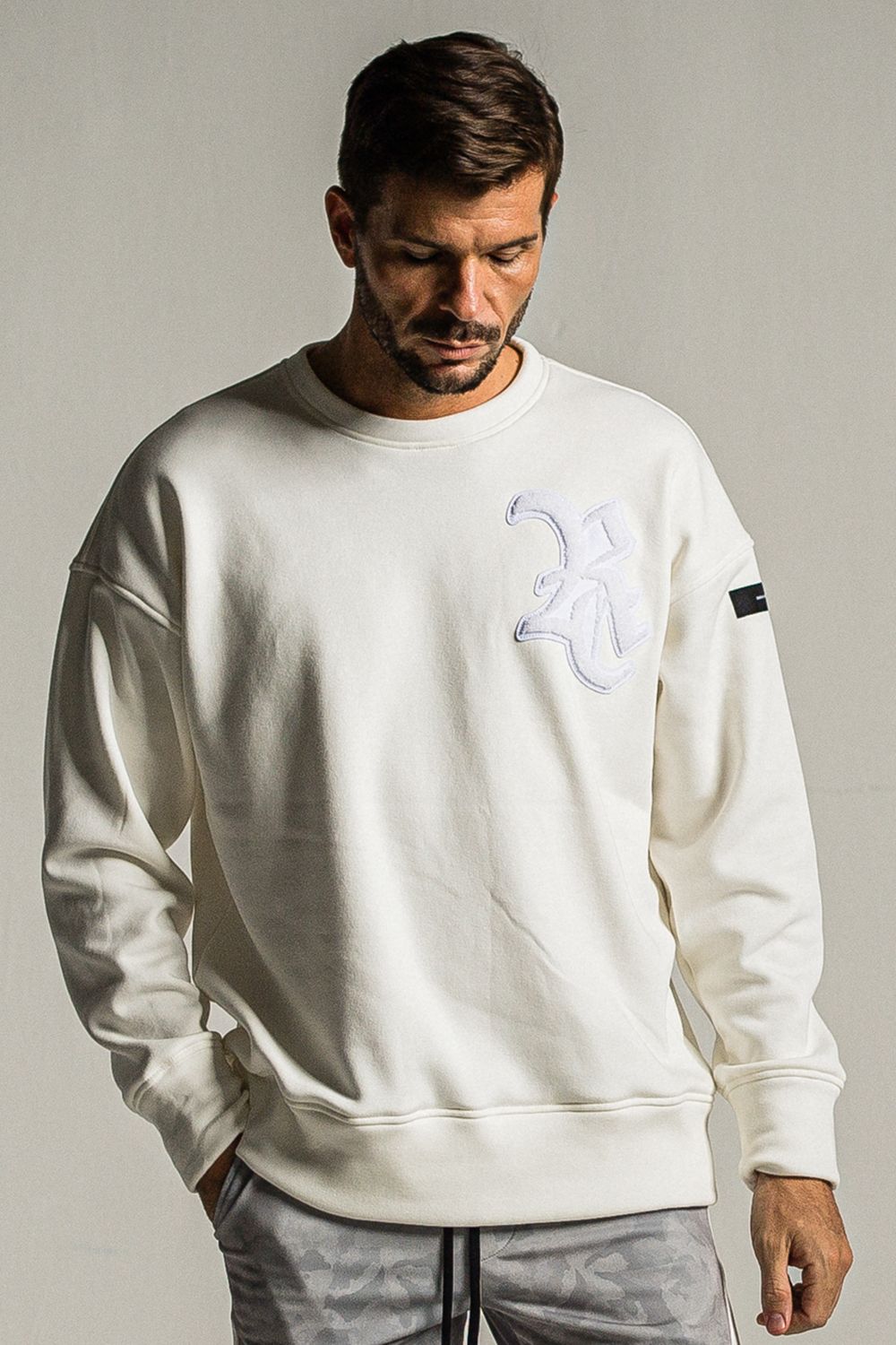 RC CHENILLE VELOURS FLEECE DROP TRAINER / RC シェニール ベロア フリース ドロップ トレーナー