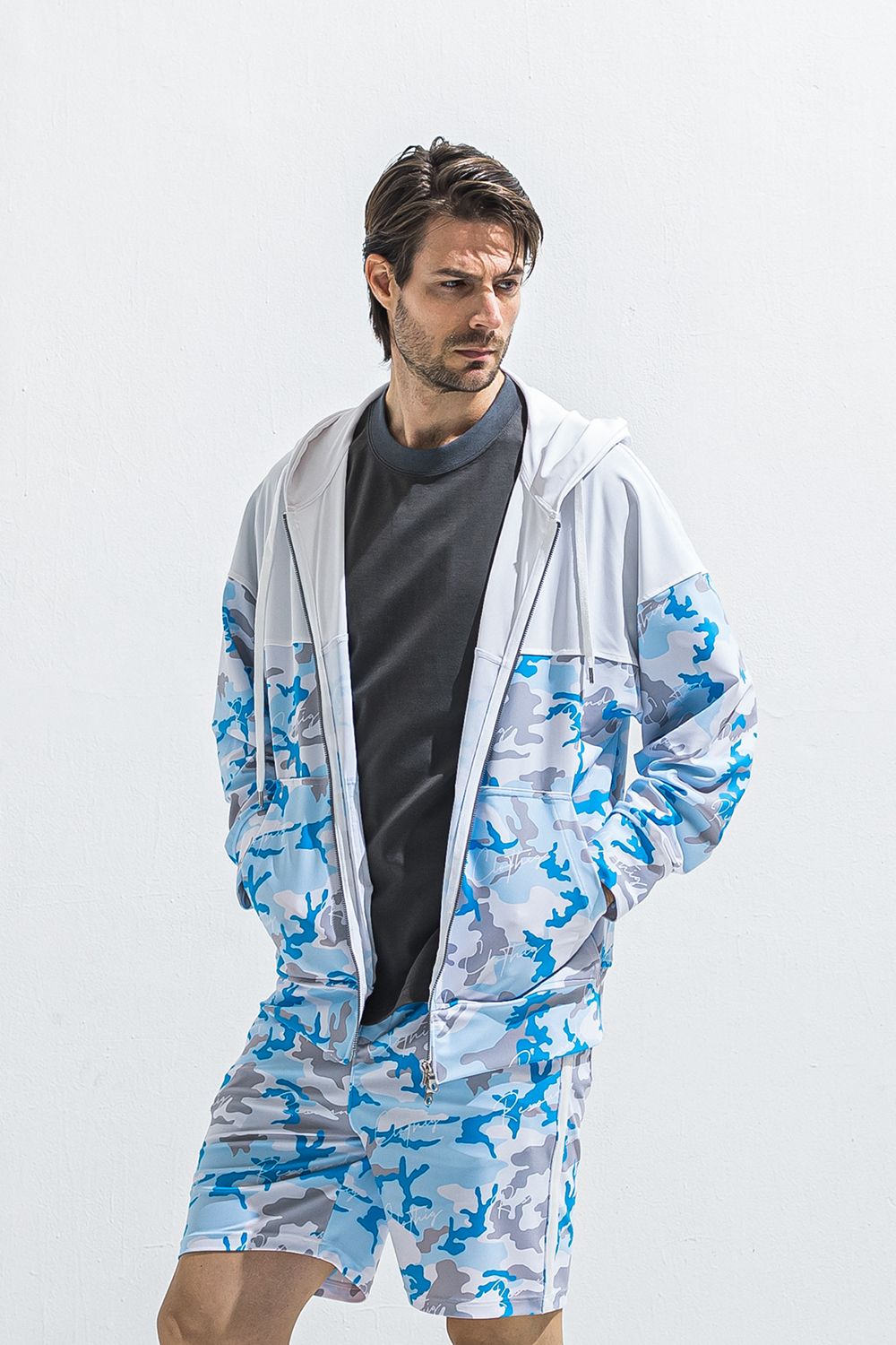 RUSH OVER ZIPUP HOODIE / オーバーサイズ ジップアップ ラッシュパーカー