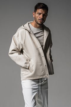 QUILTING COACH HOODIE / キルティング コーチジャケットパーカー
