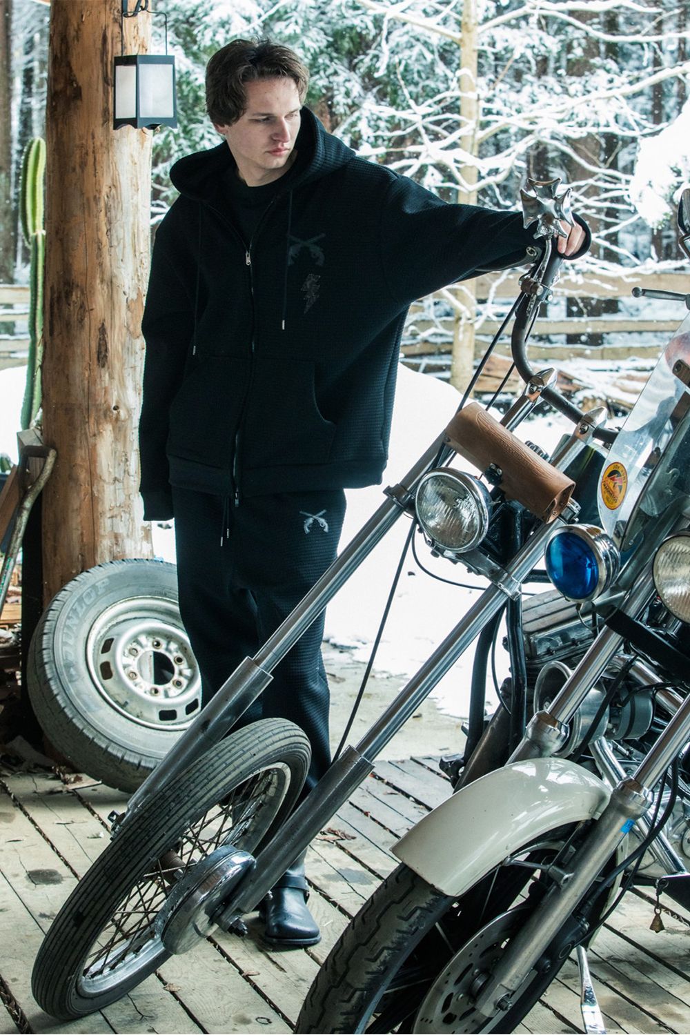 PATCH WAFFLE HOODIE / パッチ ワッフル フーディ