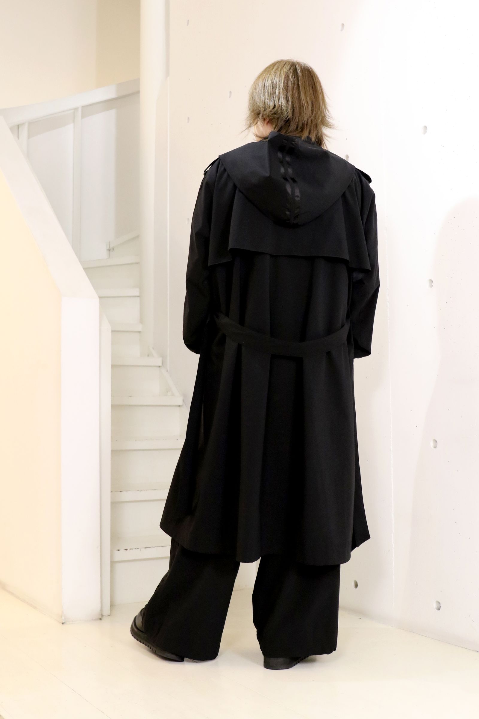 Sustainable Tuffeta Line Big Silhouette Hoodie / ライン ビッグシルエット フーディー
