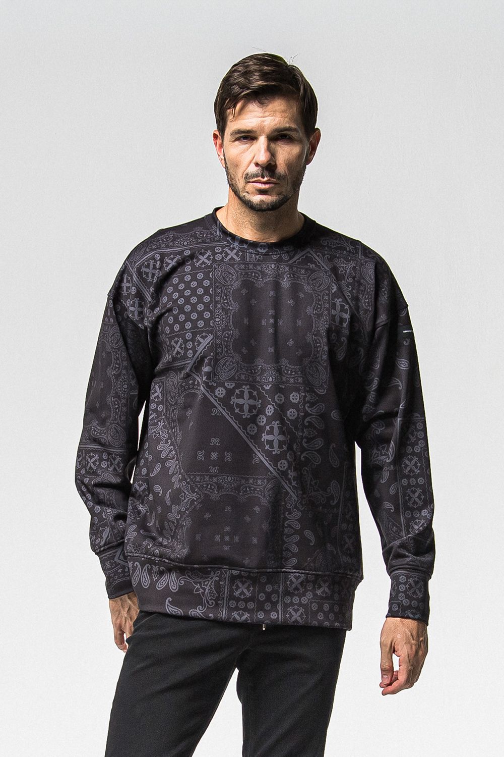 PAISLEY BACK FLEECE DROP TRINER / ペイズリー バック フリース ドロップ トレーナー