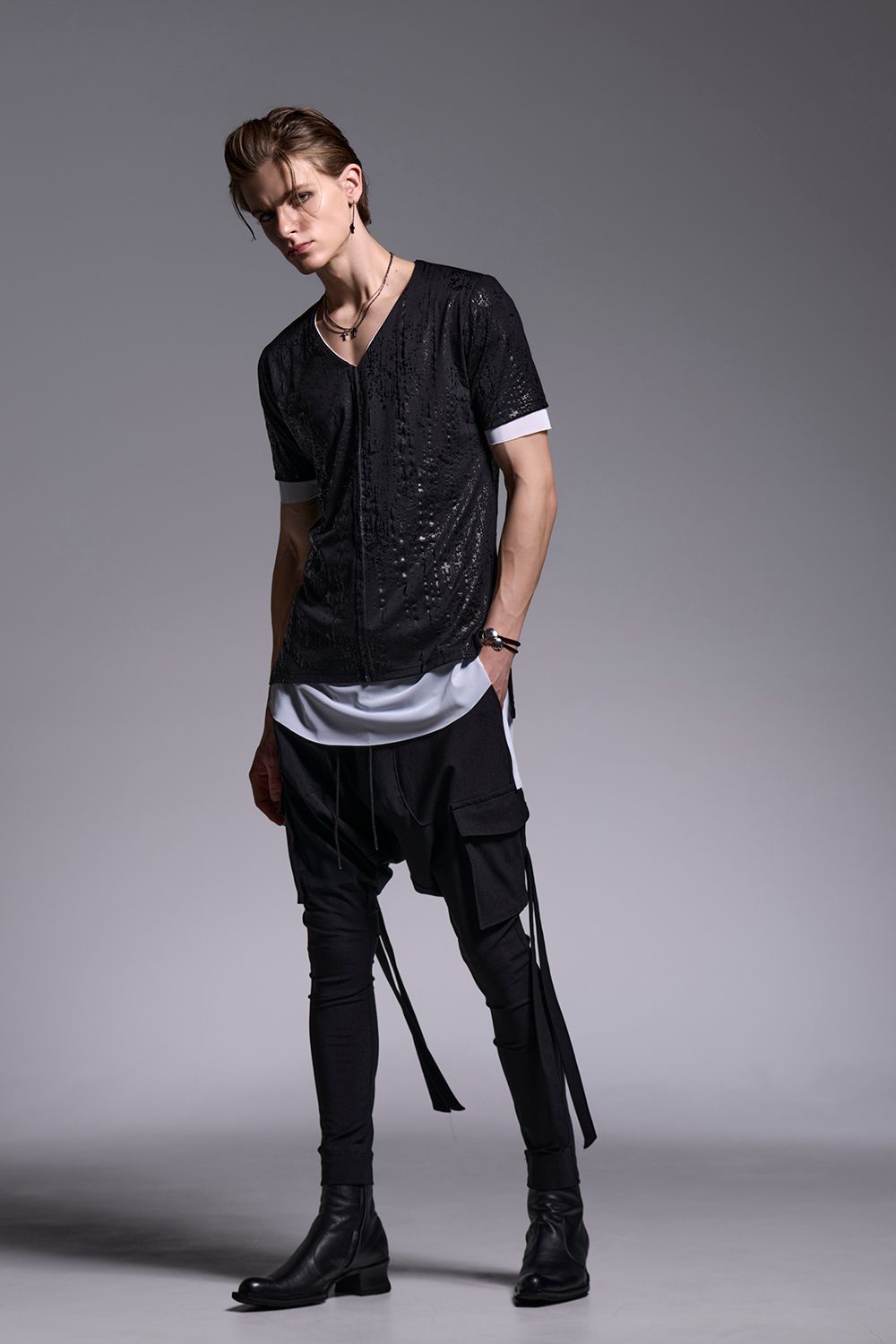 High Tension Jersey Sarrouel Pants / ハイテンションジャージー サルエルパンツ（プリントあり）