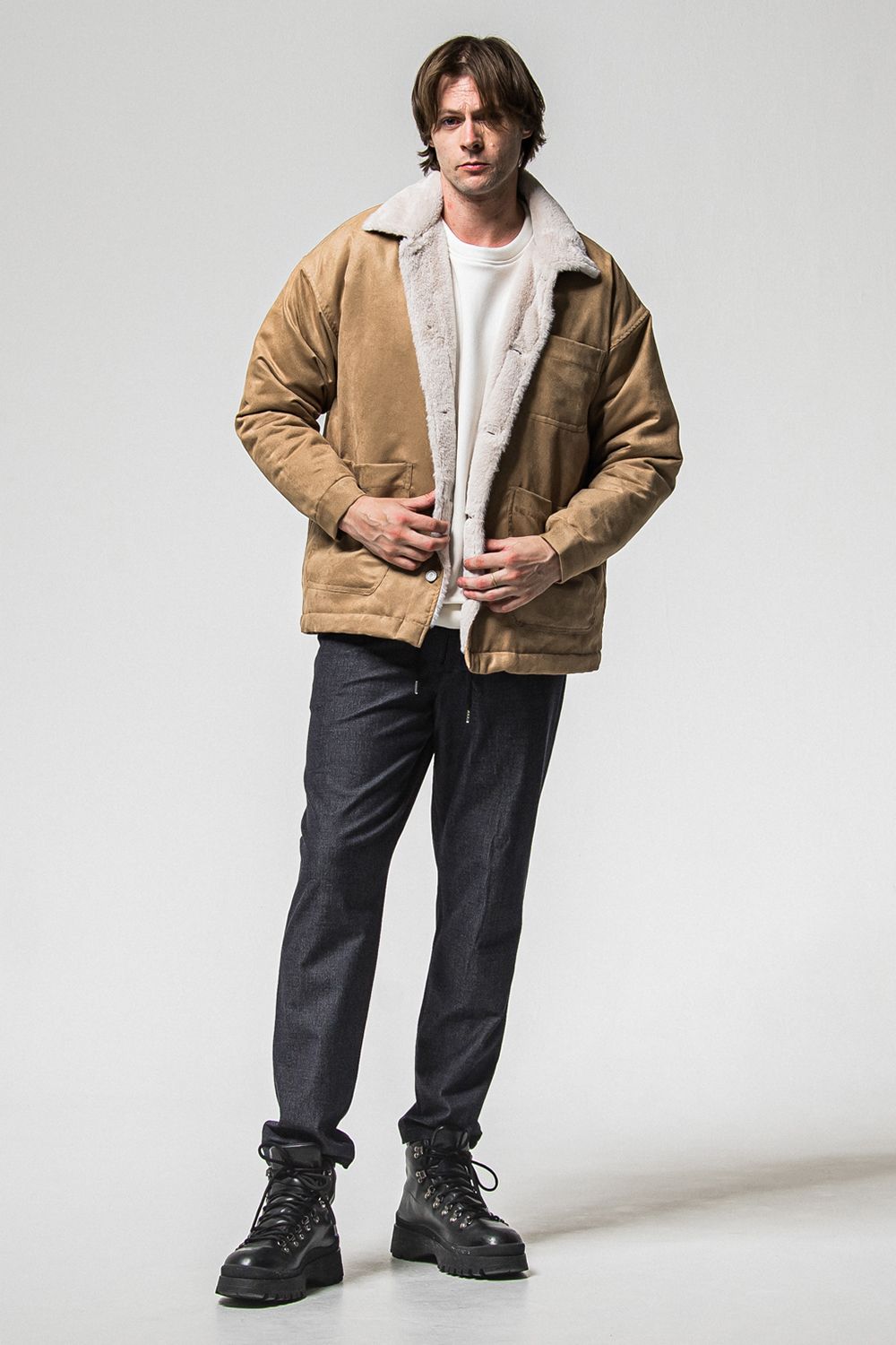 SUEDE FUR COVER ALL / スウェード ファー カバーオール