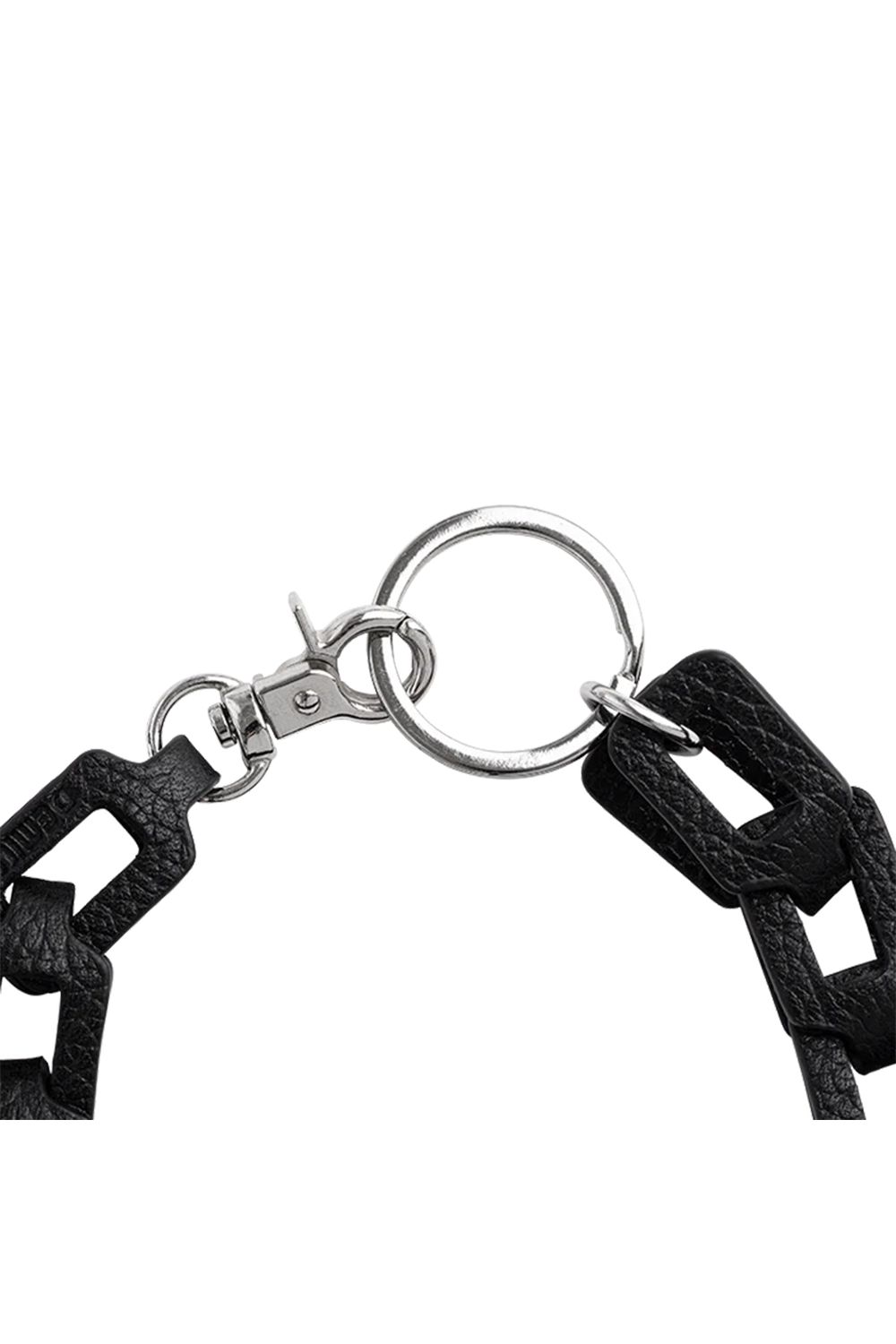 Hand STRAP Rectangle  / レクタングルチェーン レザーハンドストラップ｜ブラック