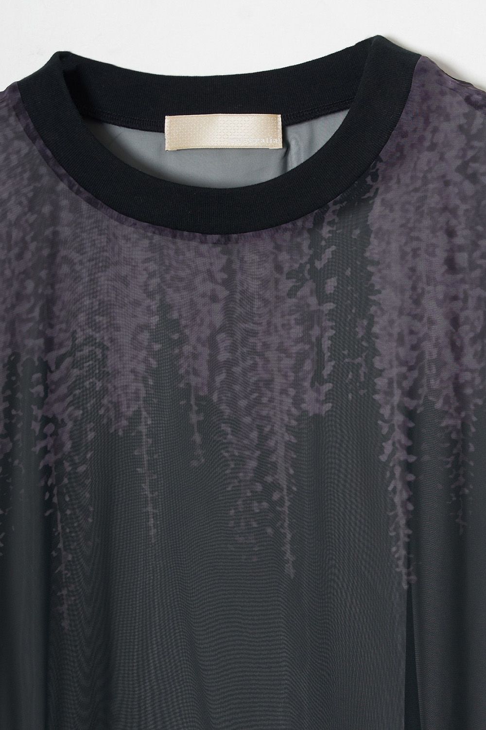 Wisteria print see-through P/O  / ウィステリア プリント シースルー プルオーバー