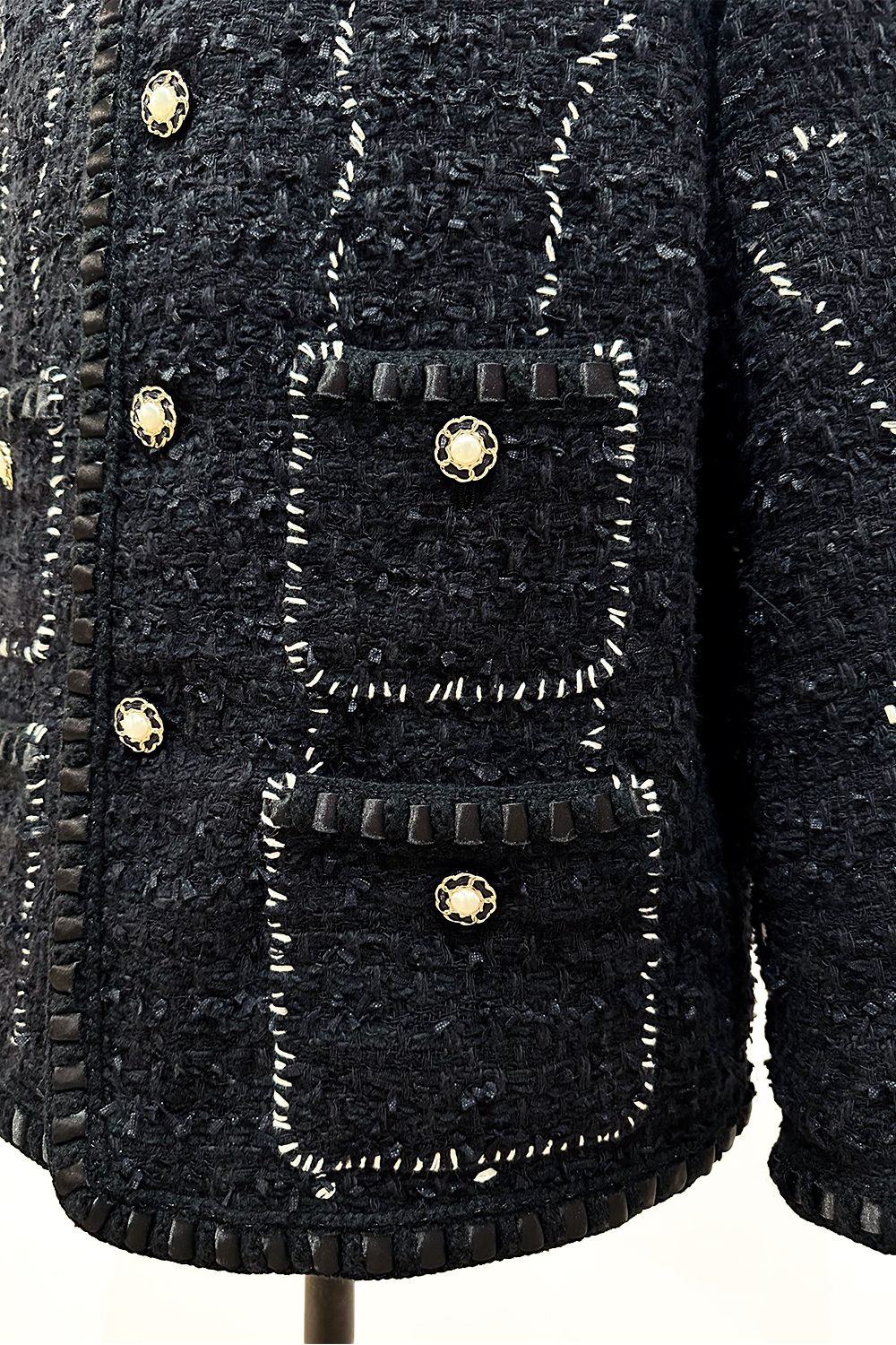 TWEED HOBO JACKET PEARL BUTTON / ツイード ジャケット パール ボタン