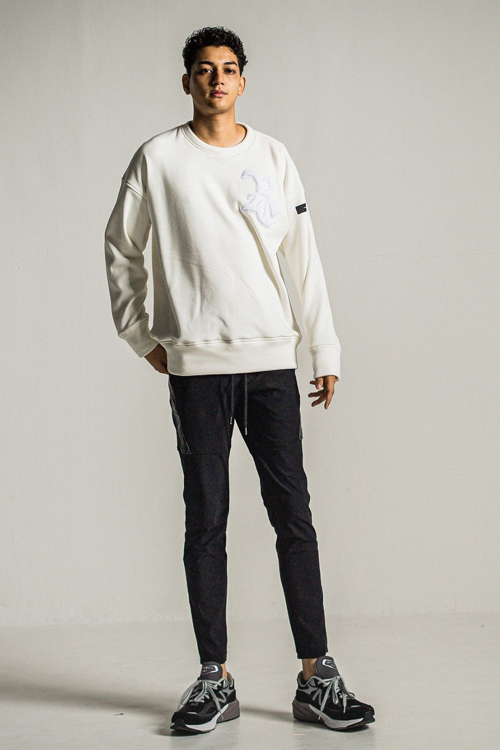RC CHENILLE VELOURS FLEECE DROP TRAINER / RC シェニール ベロア フリース ドロップ トレーナー