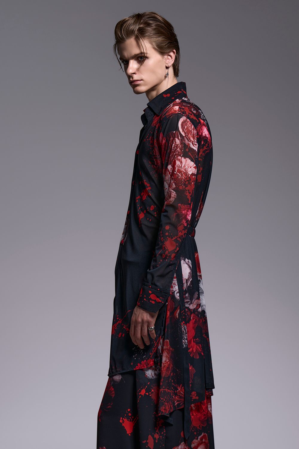 Flora Mesh Flare Shirt / フローラメッシュ フレアシャツ