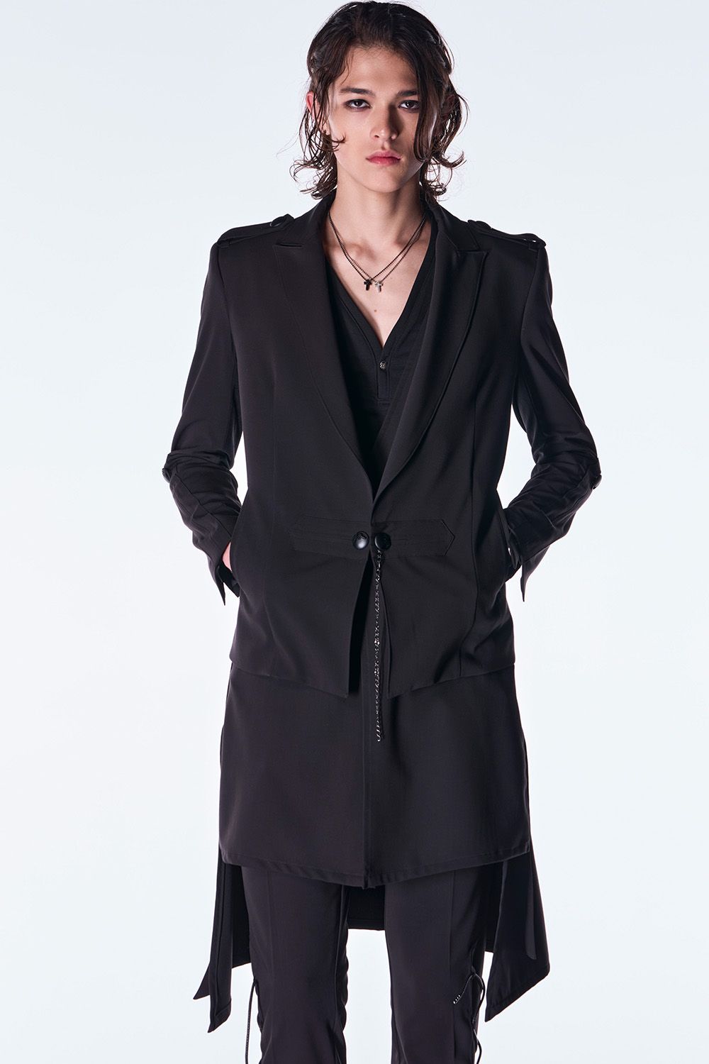 PE Gabardine Short Goth Jacket / ポリエステル ギャバジン ショート ゴス ジャケット