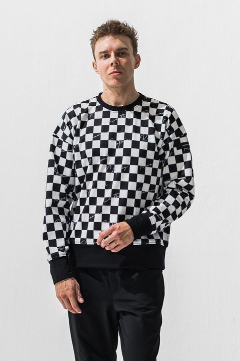 CHECKER FLAG FLEECE TRAINER / チェッカーフラッグフリーストレーナー