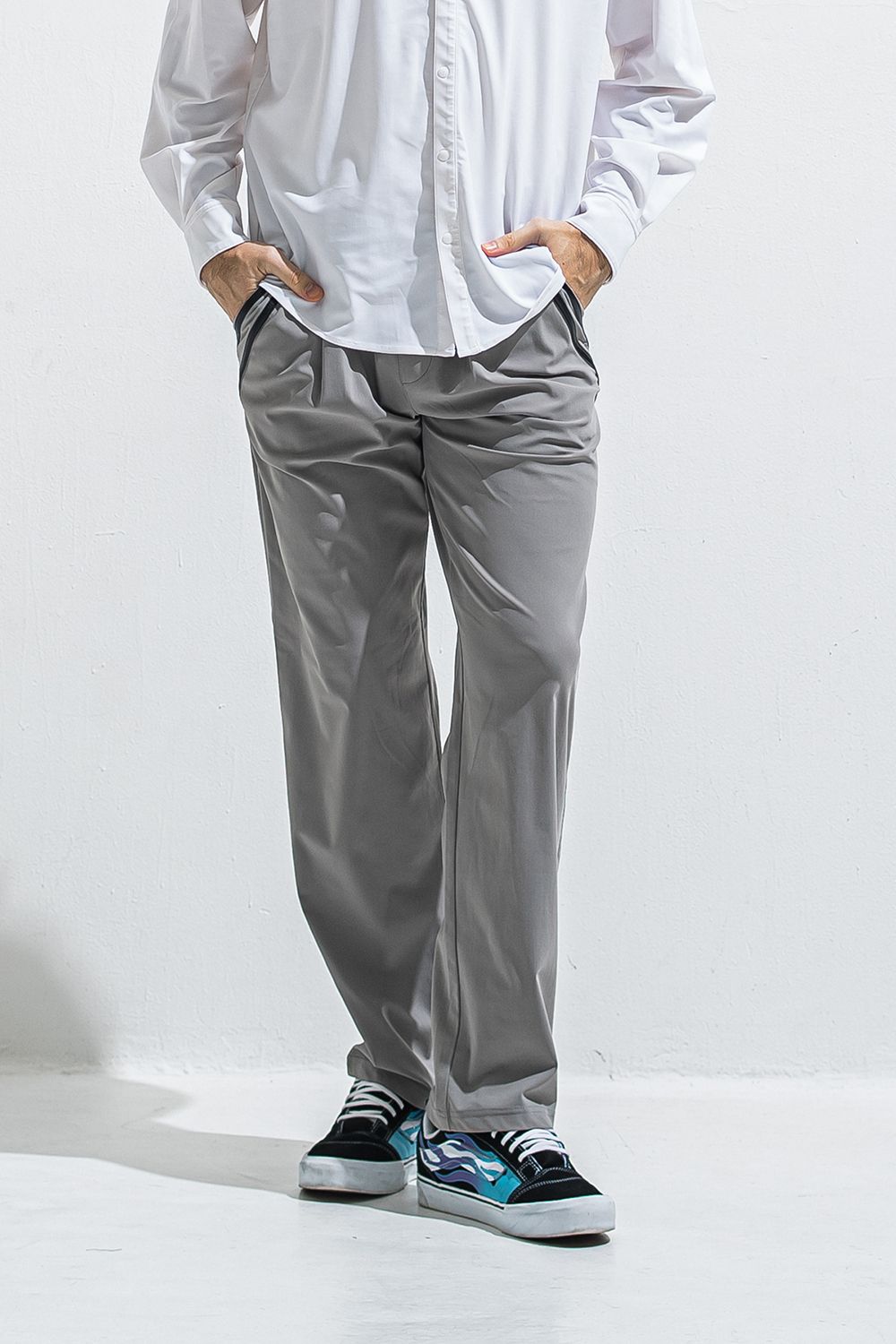 EDGE NYLON SEMI WIDE PT / エッジ ナイロン セミワイドパンツ