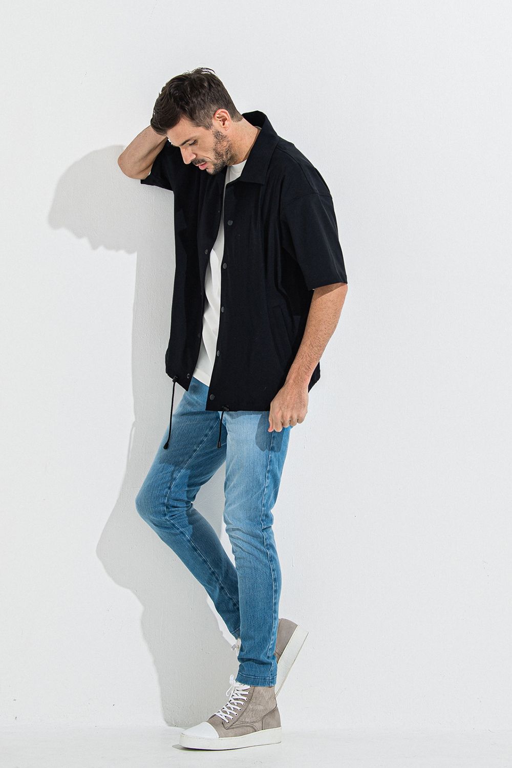 DENIM JERSEY CHRIS EASY TUCK PT / デニム ジャージ クリス イージー タック パンツ
