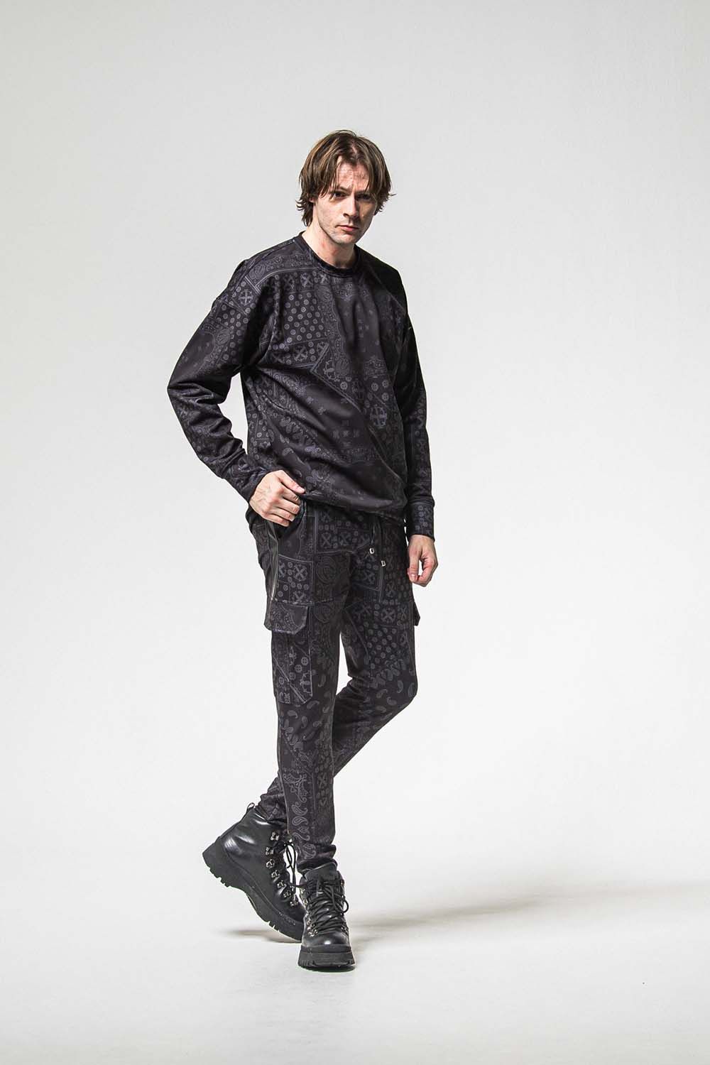 PAISLEY BACK FLEECE DROP TRINER / ペイズリー バック フリース ドロップ トレーナー