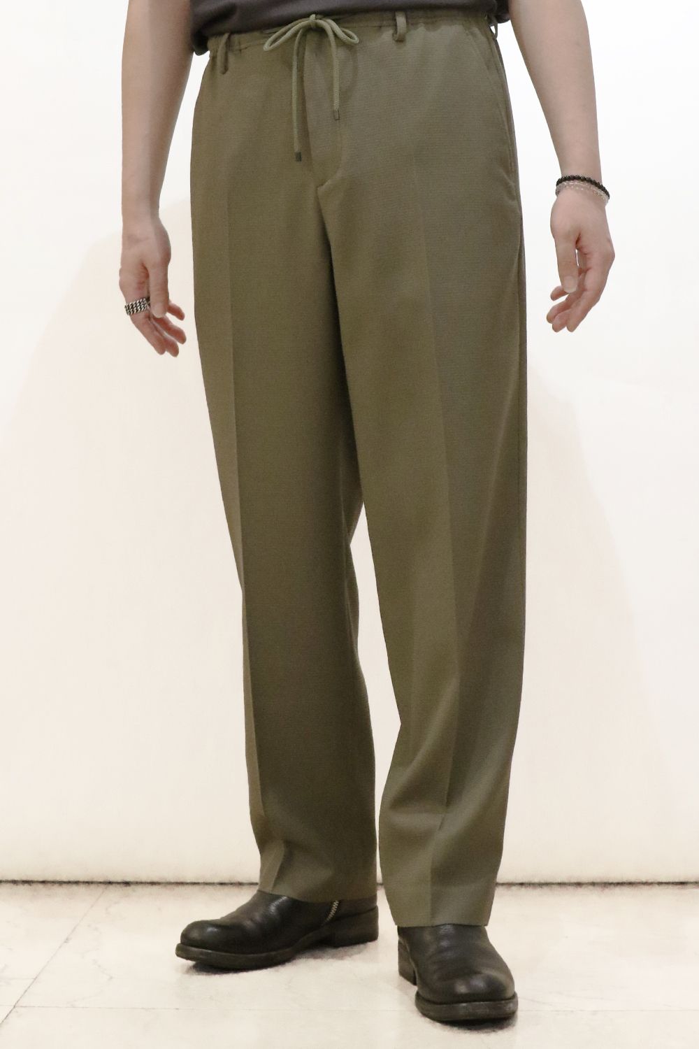 MARKAWARE 24SS オーガニックウール蜂巣　コンフォートフィットパンツ MARKAWARE - ORGANIC WOOL HONEYCOMB COMFORT FIT EASY TROUSERS