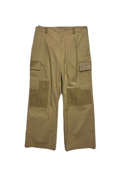 N/C GABA CARGO/CRY / コットン ナイロン カーゴ パンツ クリスタルクロスガン