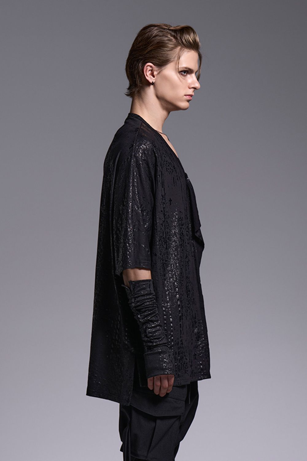 HAKU-BEATENJIKU Dolman Single Frill-T / 箔ベア天竺 ドルマンスリーブ シングルフリル Tシャツ