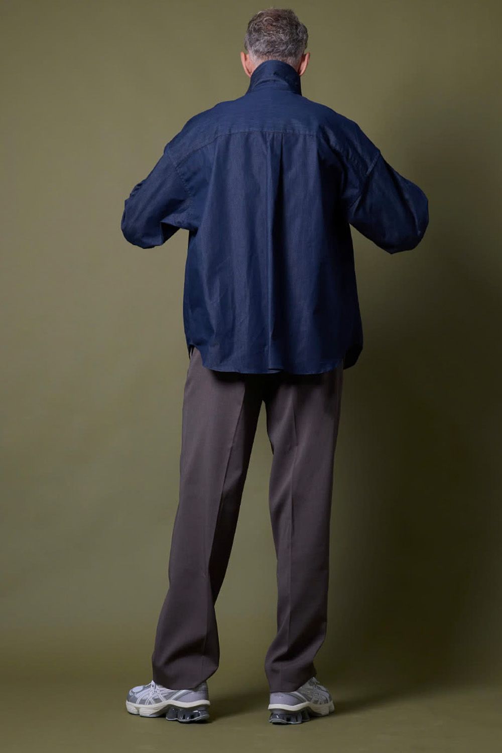 BACK "GOMU" 1 TUCK PANTS  / バック ゴム 1タック パンツ