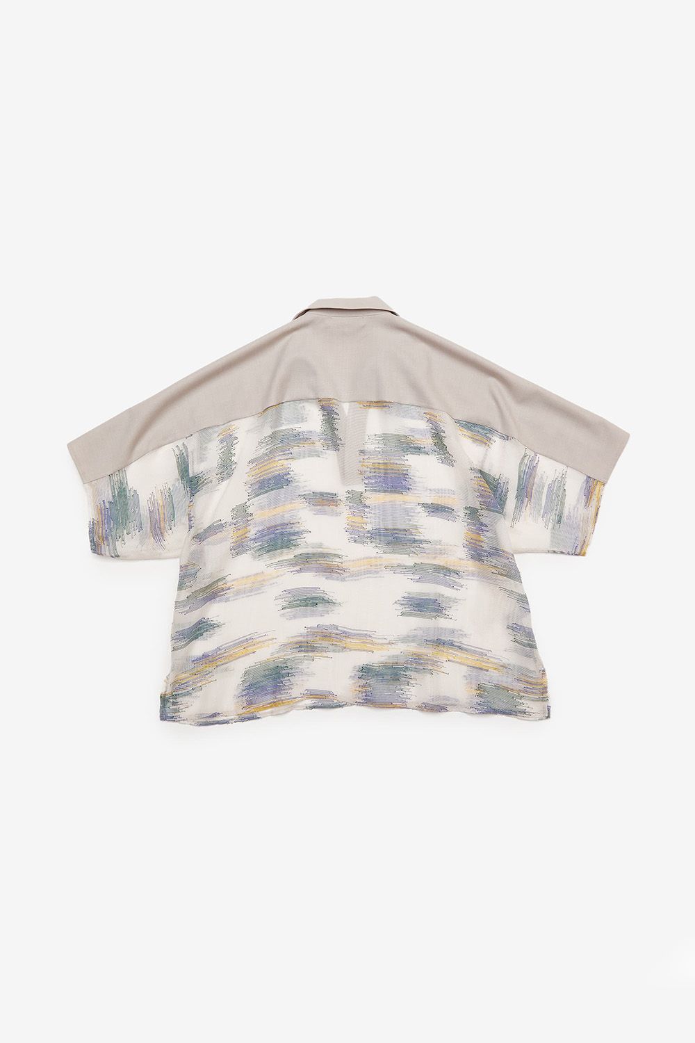 Mesh skipper collar SH / メッシュ スキッパーカラー シャツ