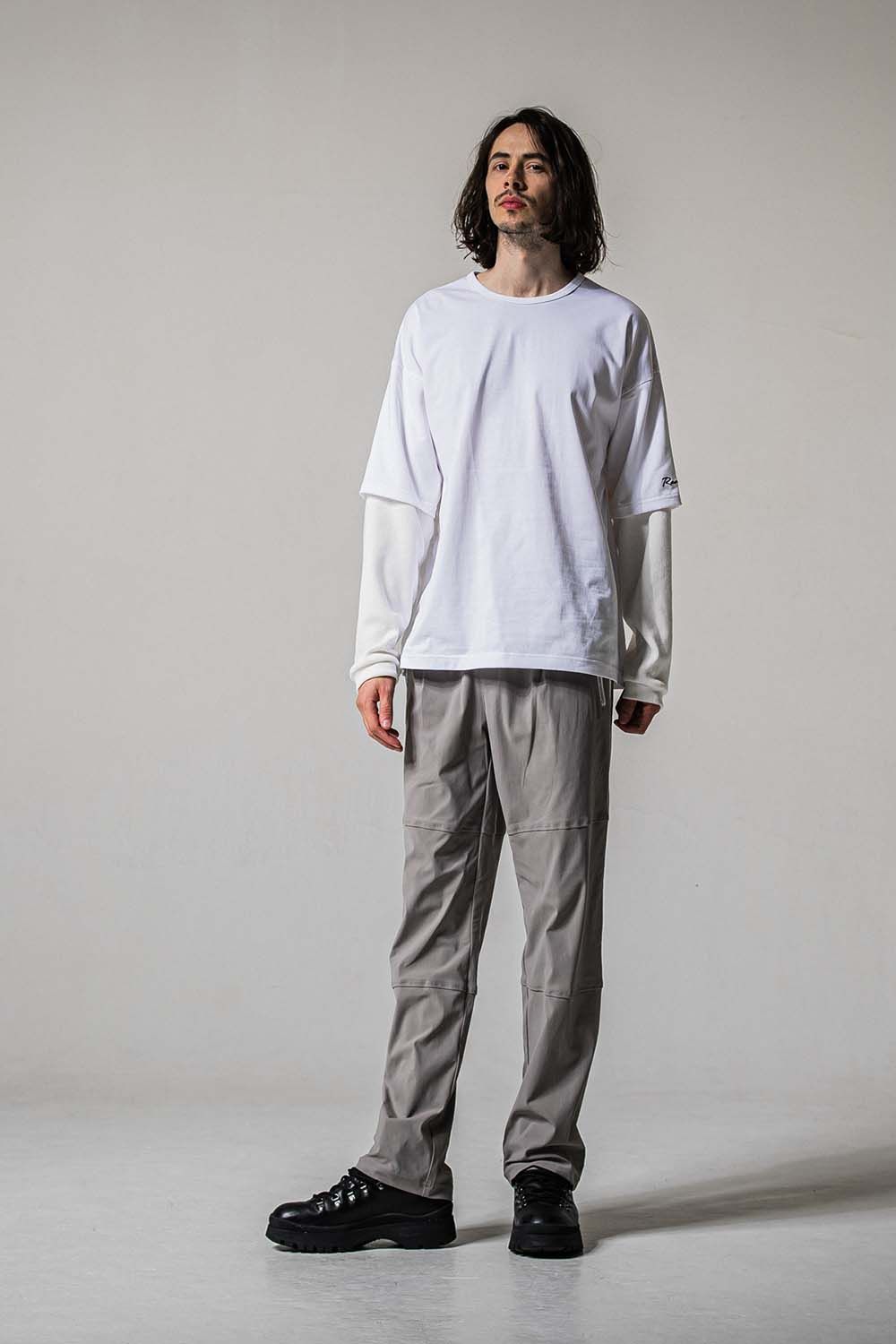 JOHNSON LINE NYLON WIDE PT / ジョンソン ナイロン ラインワイドパンツ