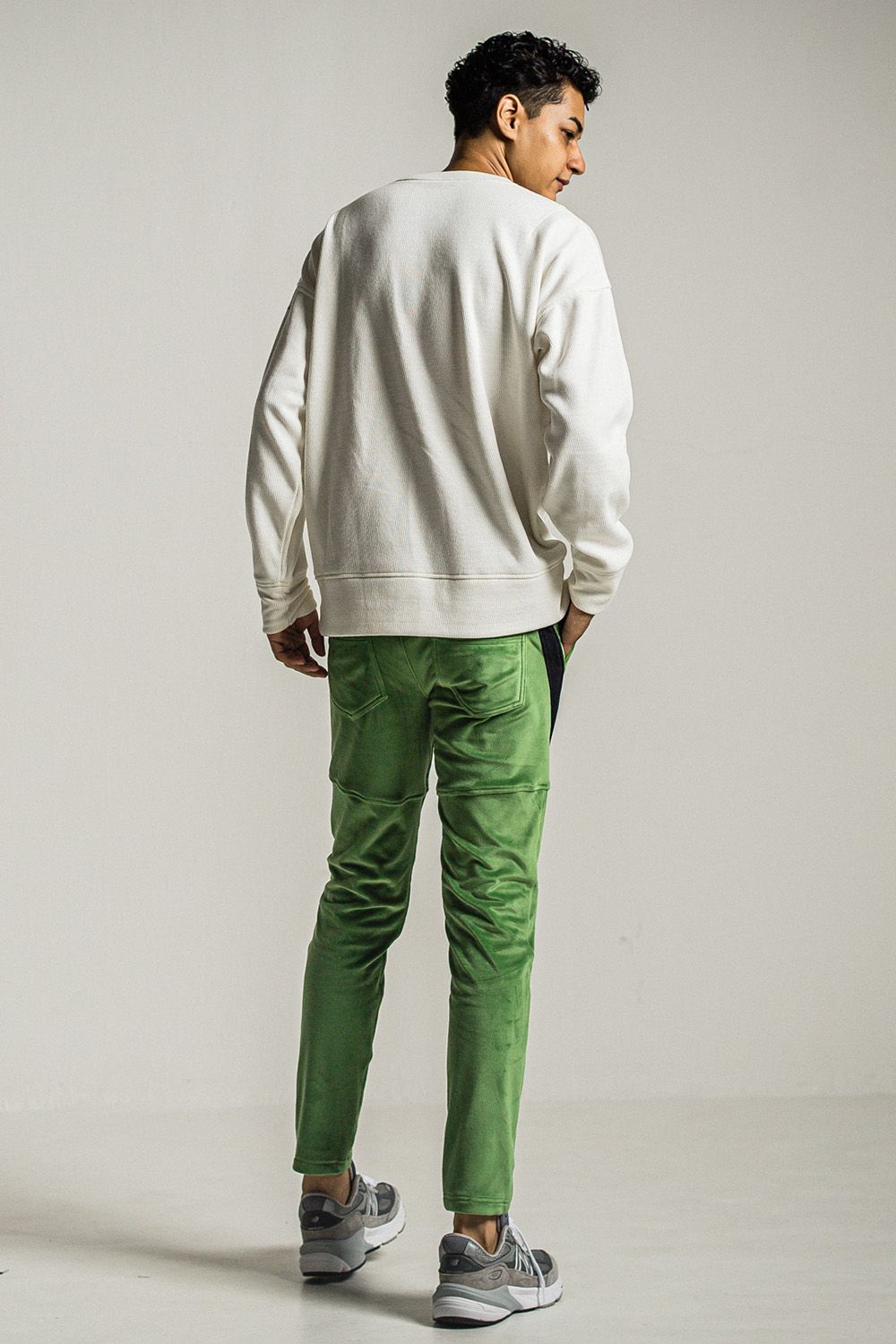 VELOURS FLEECE THERMAL LOOSE TRAINER / ベロア フリース サーマル ルーズ トレーナー