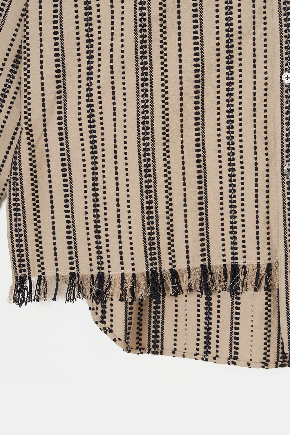 Dobby stripe asymmetry SH  / ドビー ストライプ アシンメトリー シャツ